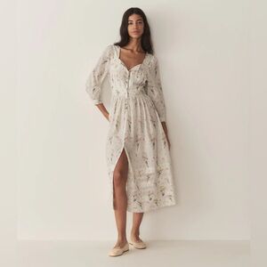 DOEN Minta Floral Midi Dress Painted Bouquet NWT | size XXS